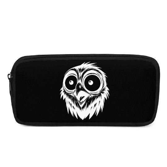 Scared Horror Bird Drawing Pencil Cases