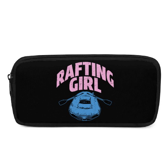 Rafting Girl White Water Wild River Paddling Pencil Cases