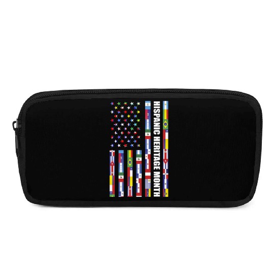 Hispanic Heritage month USA Flag all Countries Pencil Cases