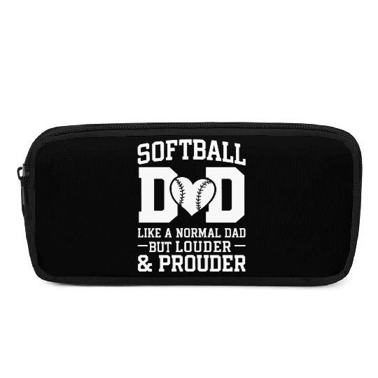 Louder Softball Dad Funny Daddy Father's Day Pencil Cases