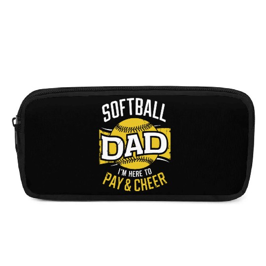 Pay & Cheer Softball Dad Funny Daddy Father's Day Pencil Cases