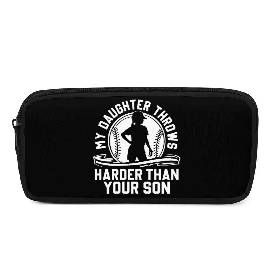Throw Harder Softball Dad Funny Daddy Father's Day Pencil Cases