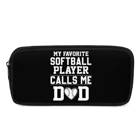 Calls Me Softball Dad Funny Daddy Father's Day Pencil Cases