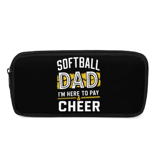 Pay & Cheer Softball Dad Funny Daddy Father's Day Pencil Cases