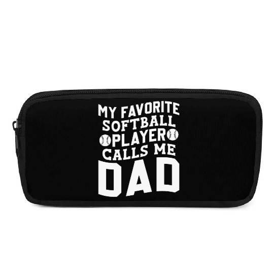 Calls Me Softball Dad Funny Daddy Father's Day Pencil Cases