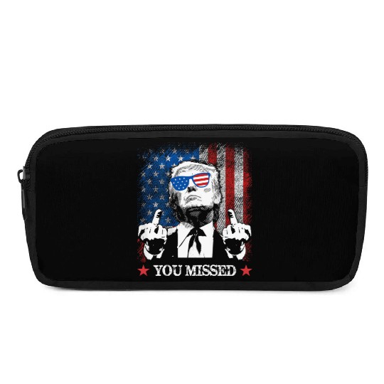 You Missed Trump 2024 US American Flag Pencil Cases