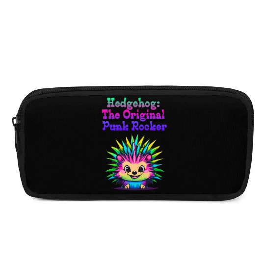 Cute Punk Rock Hedgehog: The Original Rebel Pencil Cases