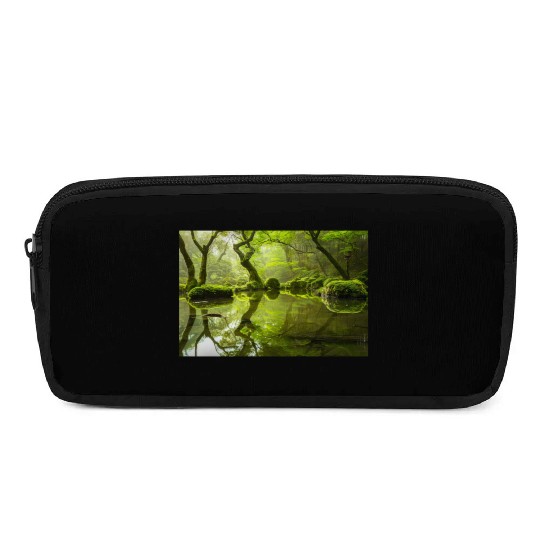 Enchanted Forest Reflections in Tranquil Pond Pencil Cases