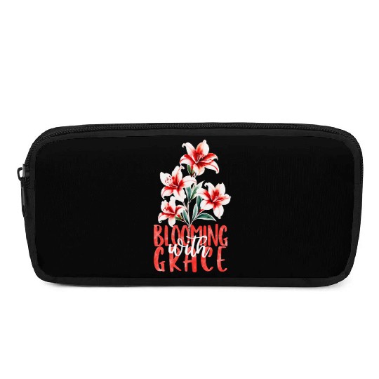 Elegant Red Azalea Watercolor Pencil Cases
