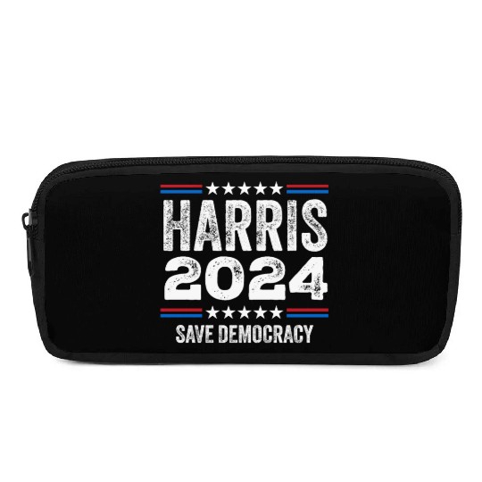 Kamala Harris 2024 Save Democracy US Election Pencil Cases