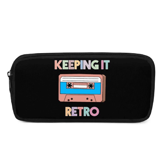 KEEPING IT RETRO - 90's RETRO CASSETTE TAPE DESIGN Pencil Cases