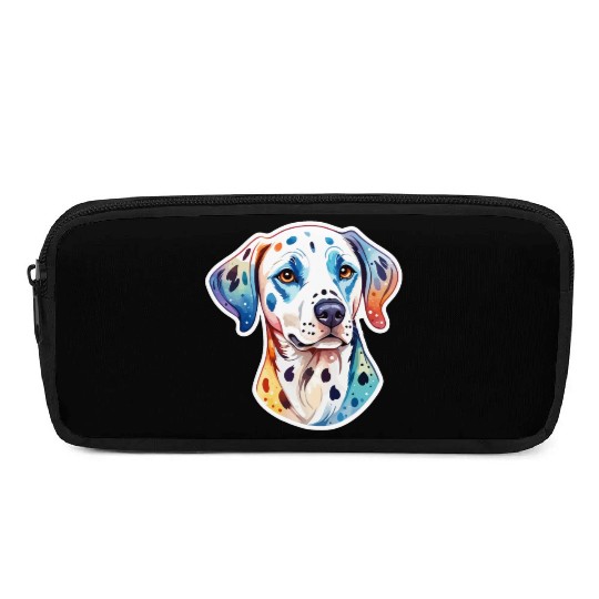 Dalmatian Dog Watercolor Pencil Cases