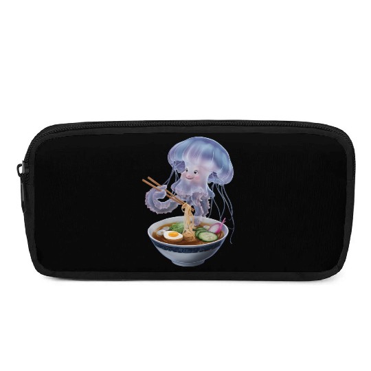 Jellyfish Eating Ramen Realistic Pencil Cases