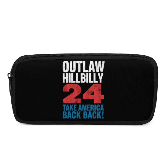 Trump Vance 2024 Outlaw Hillbilly US Flag Vintage Pencil Cases