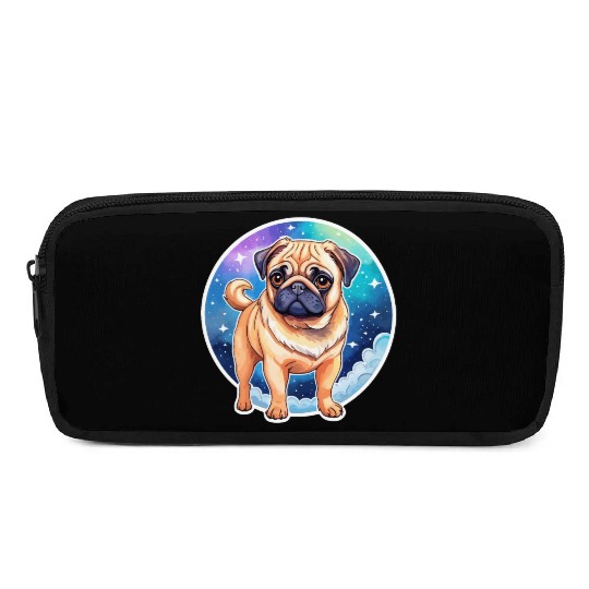 Pug Watercolor Pencil Cases