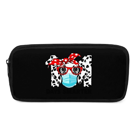 101 Days Smarter Dalmatian Dog Face Mask 100th Pencil Cases