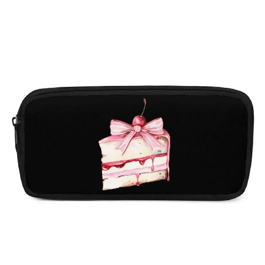 Cake with a pink bow Pencil Cases