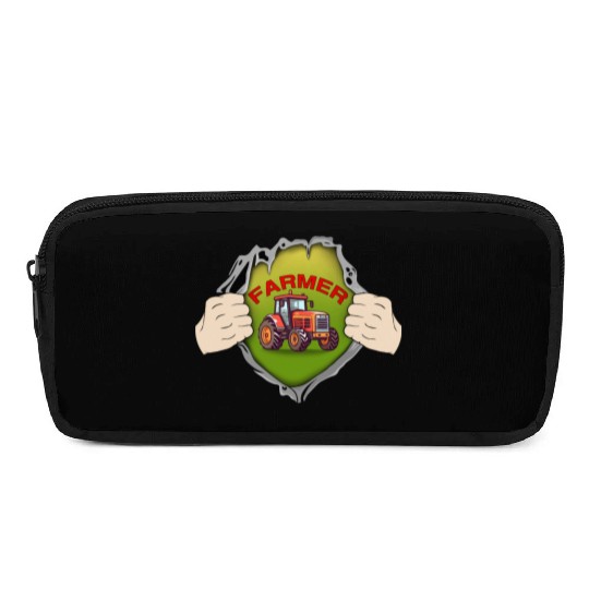 Super farmer Open Chest tractor love Agriculture C Pencil Cases