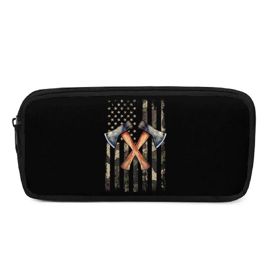axe throwing american flag Pencil Cases