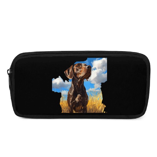 German Shorthaired Pointer Watercolor Picture Pencil Cases