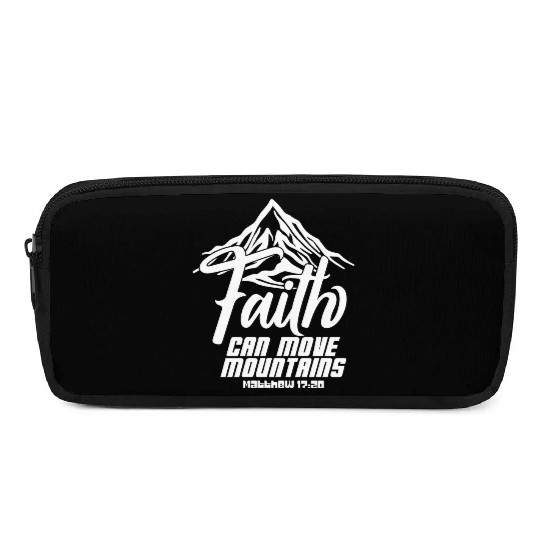 Faith Can Move Mountains Love Jesus Christian Pencil Cases