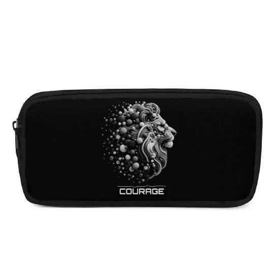 Courageous King: Lion Head Pencil Cases