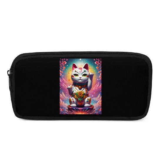 Maneki neko lucky cat Pencil Cases