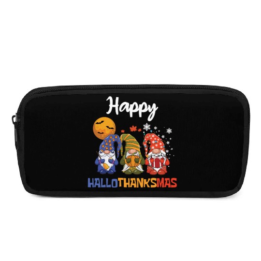 Happy Hallothanksmas Halloween Thanksgiving Gnome Pencil Cases
