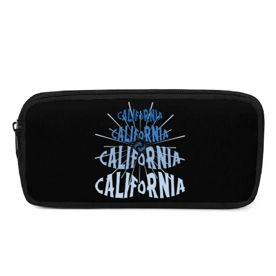 California West Coast Golden State Blue Graphic Pencil Cases