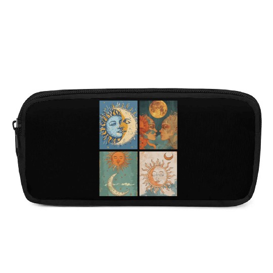 Moon and Sun Tarot Card Designed Look Pencil Cases