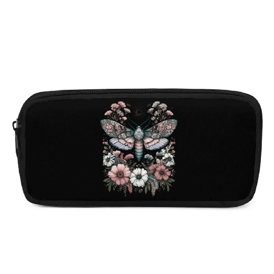 Fairycore Floral Moth Pastel Fairycore Aesthetic Pencil Cases