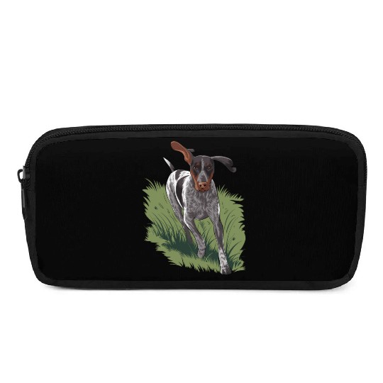 German Shorthaired Pointer Running In Field Pencil Cases