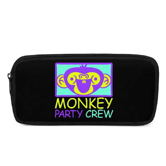 Monkey Chimpanzee Party Animals Crew Team Friends Pencil Cases