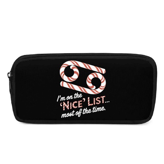 Funny Cancer Zodiac Christmas: Nice List Pencil Cases
