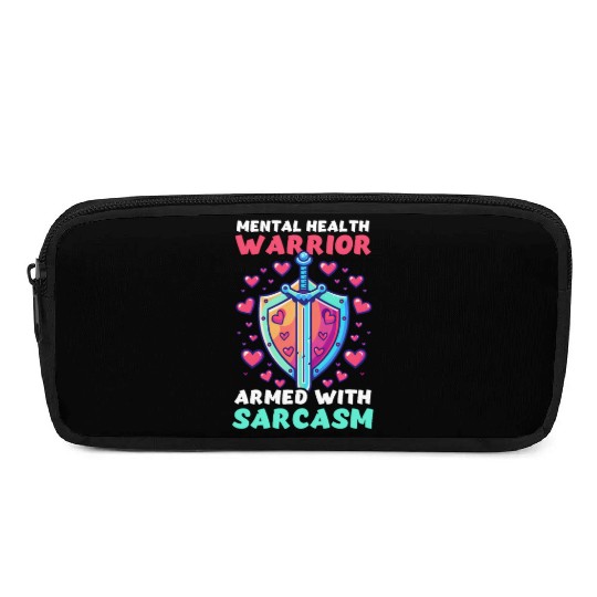 Depression Awareness Mental Health Warrior Pencil Cases