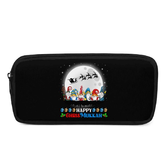 Happy Chrismukkah Gnomes Christmas Hanukkah Pencil Cases