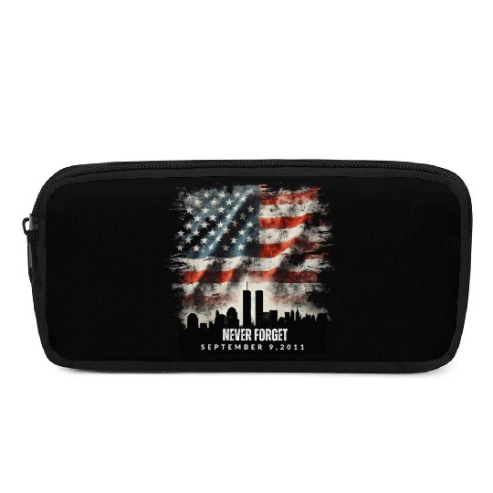 Never Forget September 11 2001 Memorial Day Flag Pencil Cases