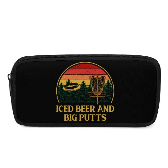 Iced Beer and Big Putts Disc Golf Beer Lover Golfe Pencil Cases