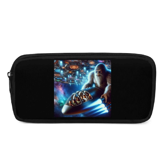 Sasquatch in Spaceship Pencil Cases