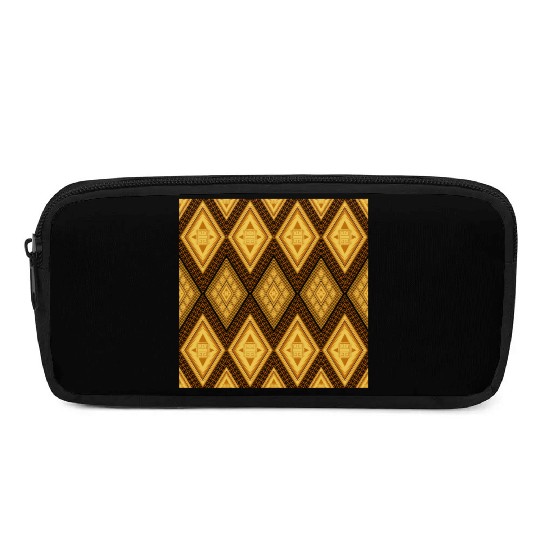 Ancient Gold Diamond Pattern, indigenous art Pencil Cases
