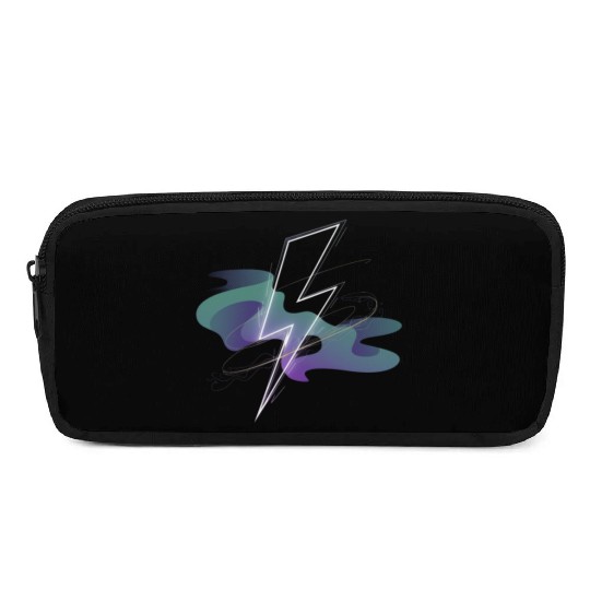 Electric Aurora: Lightning Meets Northern Lights Pencil Cases