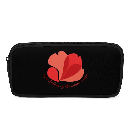 Vintage Botanical Red Poppy Heart Graphic Flower Pencil Cases
