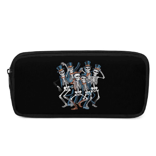 Let's Dance Dancing Skeleton Skull Pencil Cases
