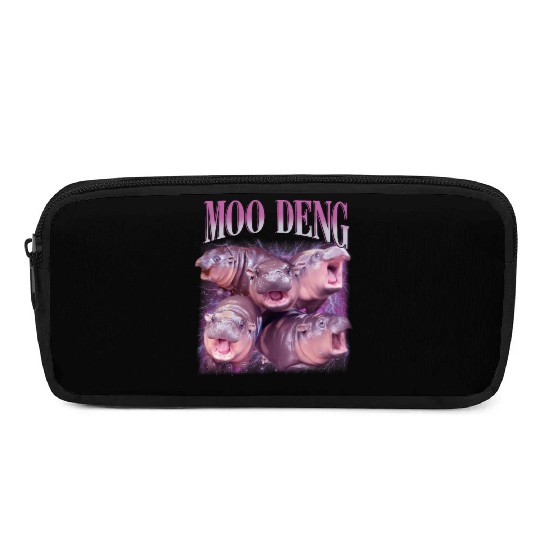 I Love Moo Deng Bootleg I love you Bouncy Pig Pencil Cases