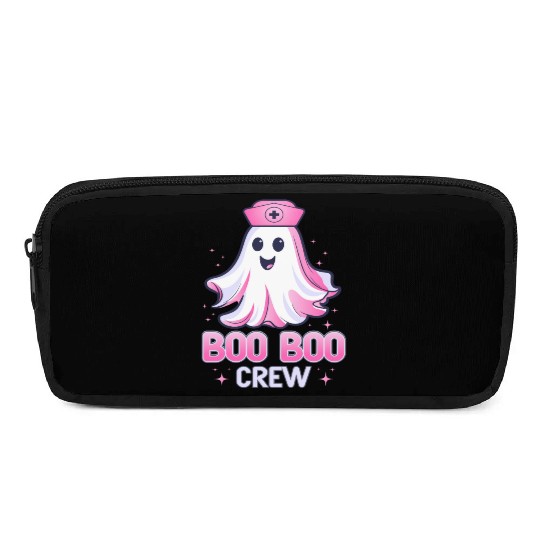 Boo Boo Crew Nurse Pink Ghost Halloween Costume Pencil Cases