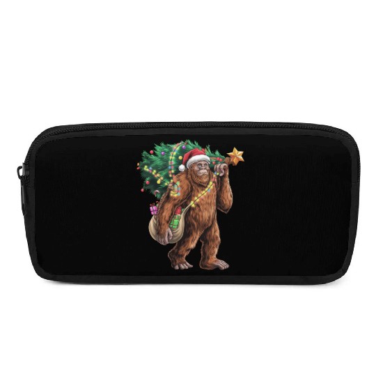 Bigfoot Christmas Tree Lights Xmas Sasquatch Lover Pencil Cases