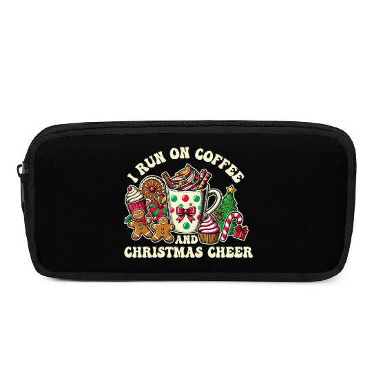 I run on coffee and Christmas cheer Pencil Cases