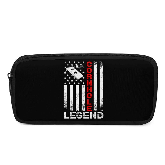 Cornhole Legend US American Flag Pencil Cases