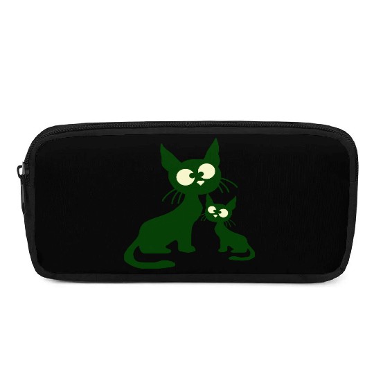 Crazy cat mom dad kitten child kitten family team Pencil Cases