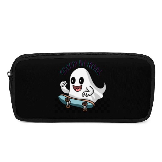 Creep it Real cute ghost skater. Pencil Cases